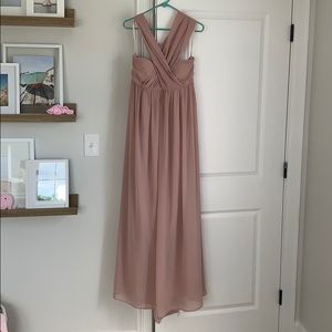 Jenny Yoo Cerise Maternity Dress Whipped Apricot